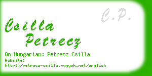 csilla petrecz business card